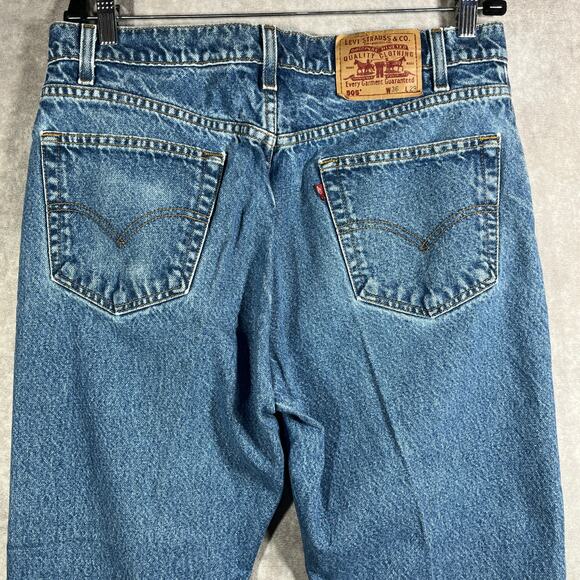 Vintage Levi's 505 Jeans Mens 36X29 Medium Wash Denim Straight Red Batwing 90s - Picture 6 of 13